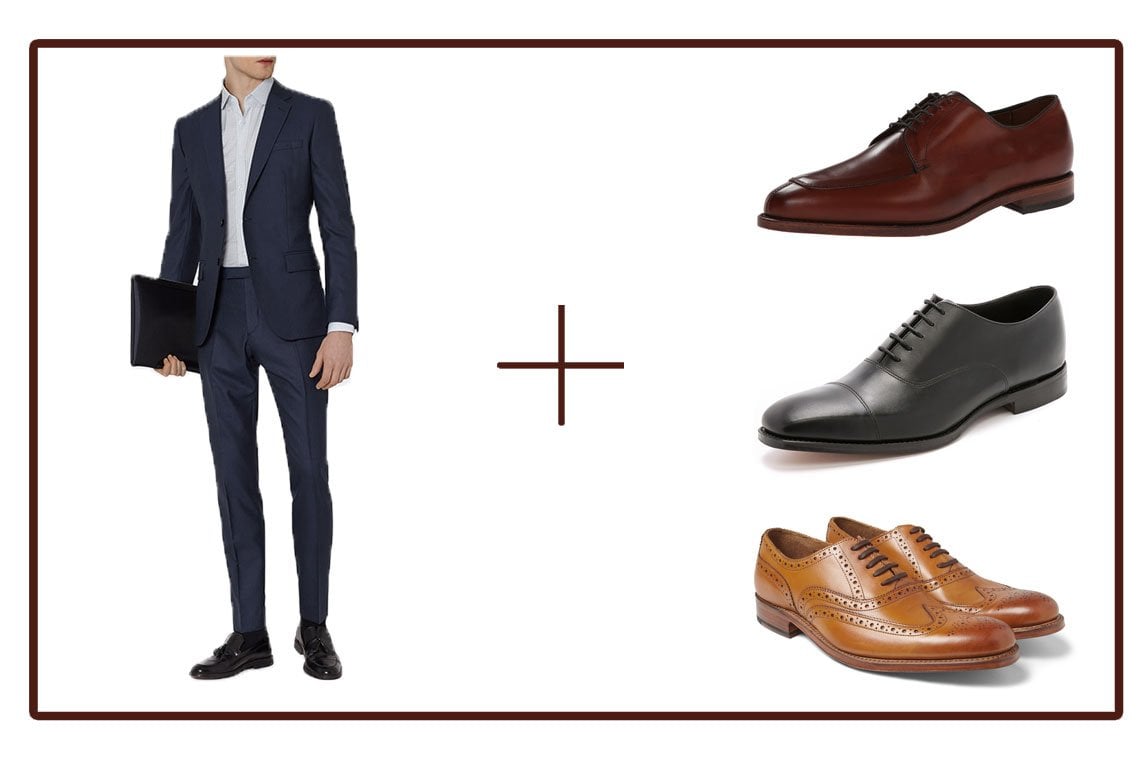 derby shoes with suits