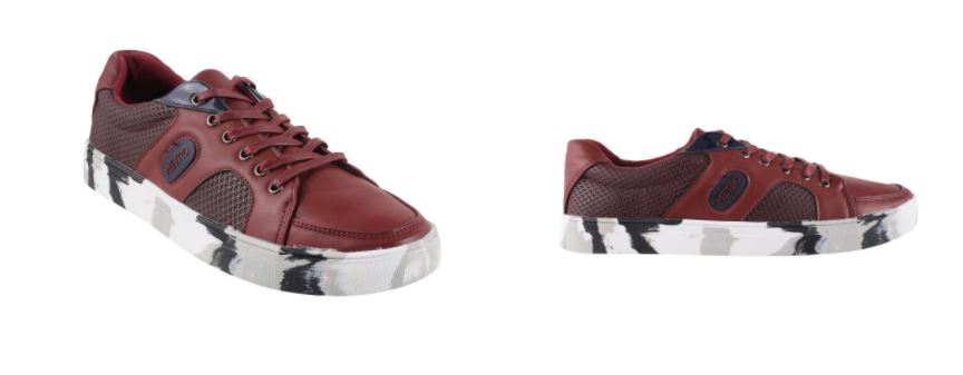 maroon sneakers